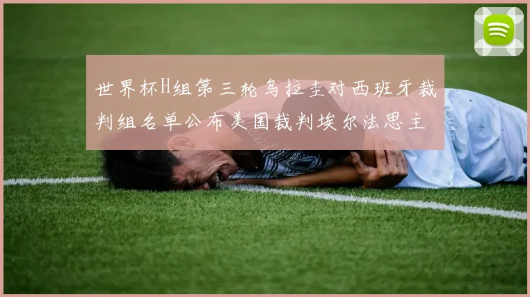 世界杯H组第三轮乌拉圭对西班牙裁判组名单公布美国裁判埃尔法思主裁判